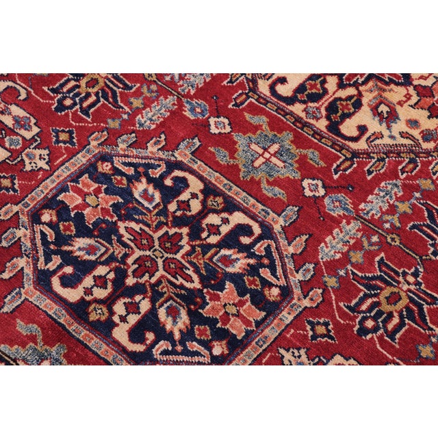 1980s Southwestern Super Kazak Red/Tan Wool Rug - 4'3'' X 5'8'' For Sale - Image 5 of 10