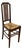 Federal Revival Inlaid Wood Rush Seat Side Chair, Vintage For Sale