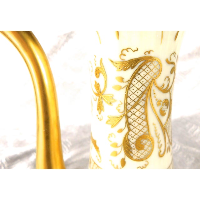 Late 18th Century Tressemanes and Vogt Limoges Chocolate Pot With Raised Gold Trim For Sale - Image 11 of 16