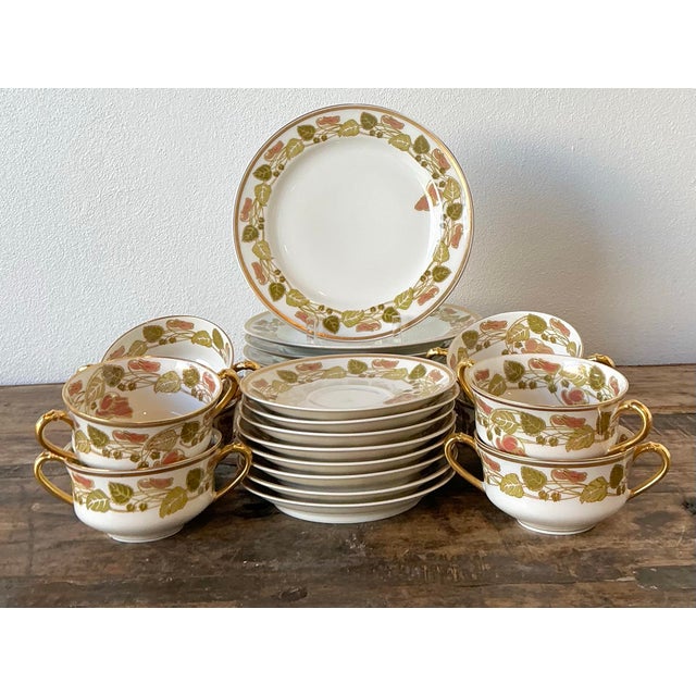 Vintage French Haviland Limoges Dessert Set of 36 For Sale - Image 12 of 12