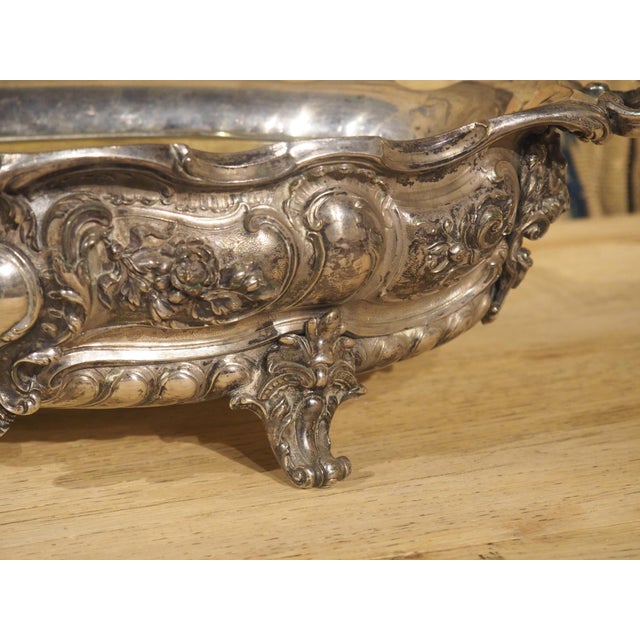 A Late 19th Century Silvered Bronze Jardiniere From France For Sale In Dallas - Image 6 of 18