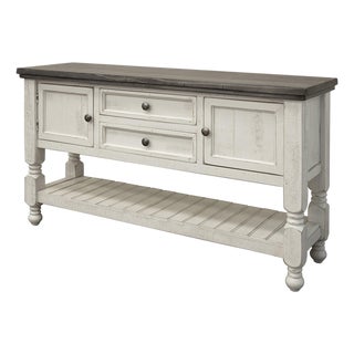 Stonegate Two-Tone Solid Pine Rustic Side Table For Sale