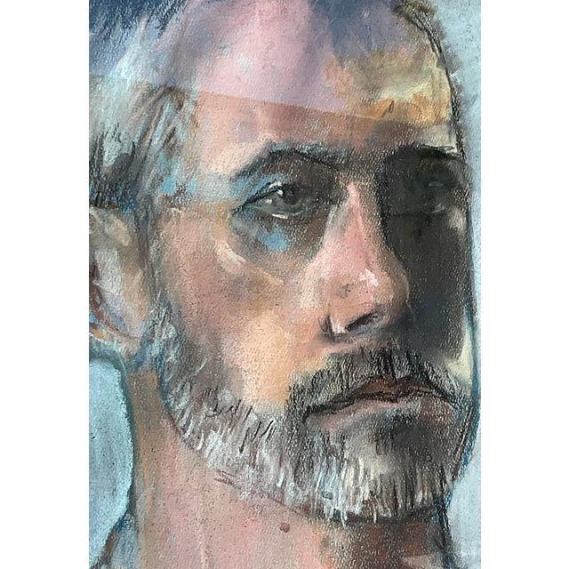 Vintage Boho Original Pastels Portrait on Paper For Sale In West Palm - Image 6 of 6