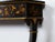English Chinoiserie Black and Gold Console Tables with White Marble Tops, a Pair For Sale - Image 4 of 12