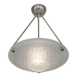1920s French Art Deco Pendant Light by Muller Freres France For Sale