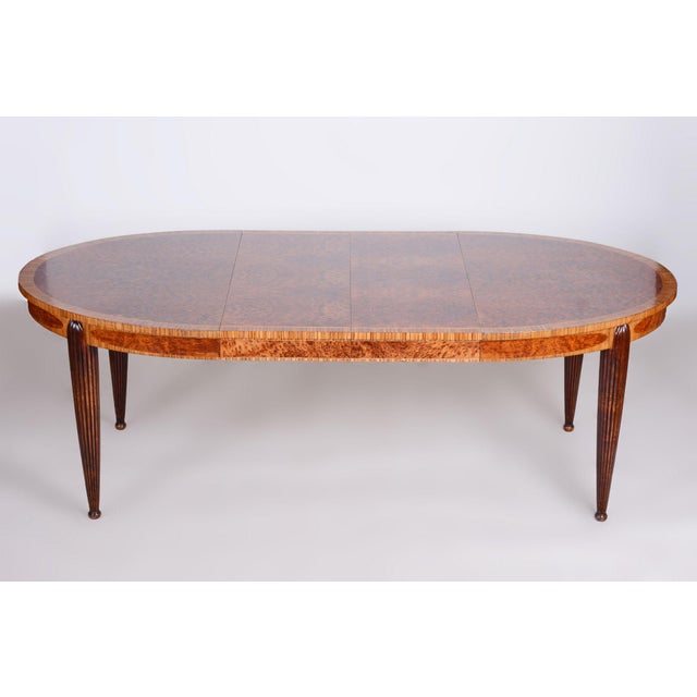 Art Deco Dining Set in Walnut and Mahogany by Paul Follot, France, 1920s, Set of 7 For Sale - Image 18 of 18