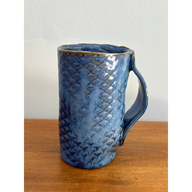 Folk Art Late 20th Century Handmade Folk Art Pottery Mug For Sale - Image 3 of 7