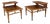 Pair of Vintage Lane "Acclaim" Walnut Two-Tier Step End Tables For Sale
