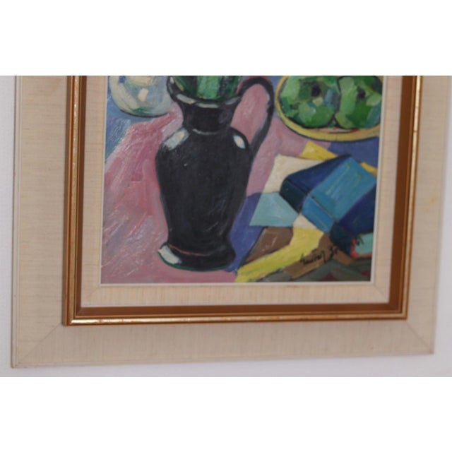 Gustaf Börtner, Tulips and Fruit, 1950s, Oil on Panel, Framed For Sale - Image 9 of 18