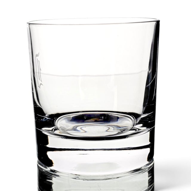 Glass Late 20th Century Nachtmann German Lead Crystal D Monogram Whiskey Tumblers - Set of 4 For Sale - Image 7 of 12