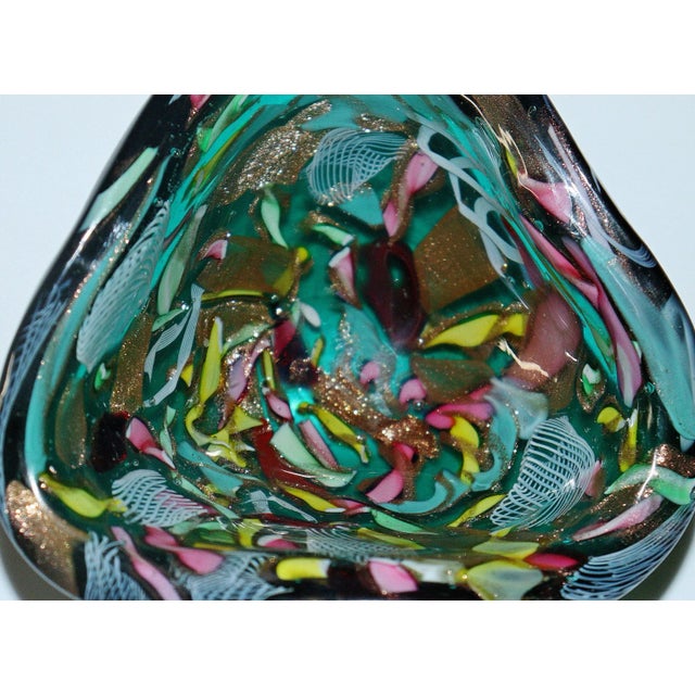 Vintage Mid Century Murano Venetian 4 1/4 inch bowl, possibly by Dino Martens, rare and collectable! Condition excellent,...