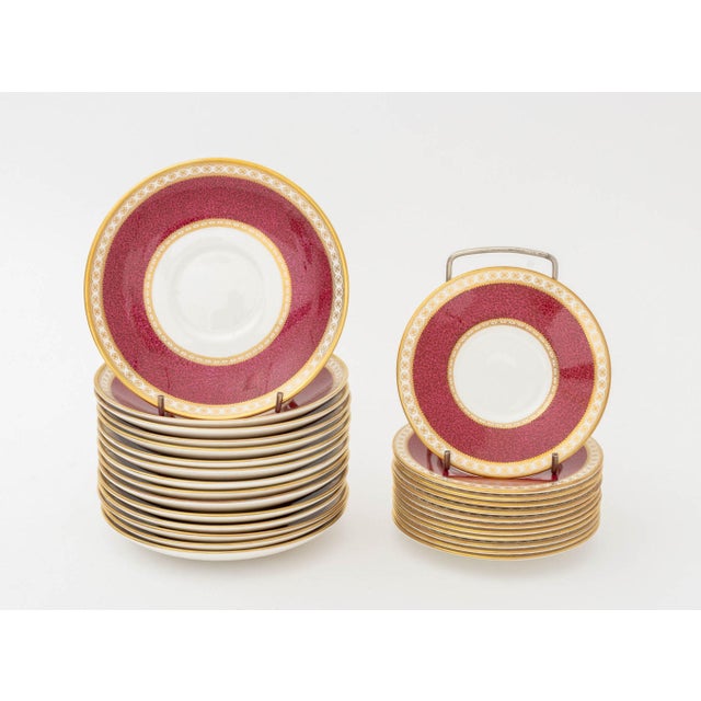 Raspberry Red Wedgwood "Ulander" Partial Tea Service, 63 Pcs. For Sale - Image 8 of 13