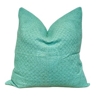 Jade Hand-Stitched Pillow Cover For Sale
