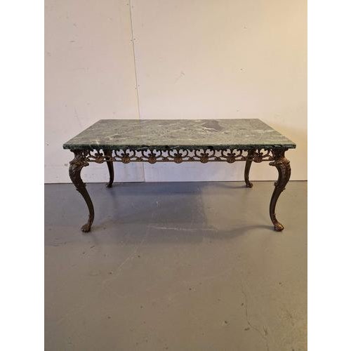 Coffee Table with Marble Top For Sale - Image 5 of 6
