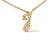 Contemporary 10K Yellow Gold Diamond Accent "J" Initial Script Style Pendant Necklace For Sale - Image 3 of 5