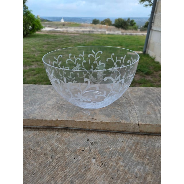 Glass Ralph Lauren Mandarin Crystal Bowl For Sale - Image 7 of 11