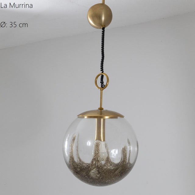 La Murrina pendant lamp, produced by La Murrina in the 1970s/1980s. The structure is made of glass and metal with...