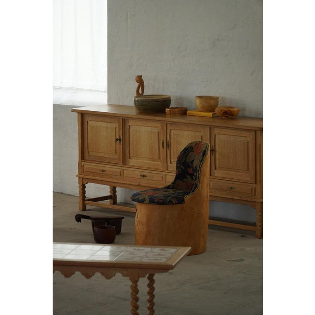 Low Brutalist Sideboard in Oak by Henning Kjærnulf, 1960s For Sale - Image 15 of 18