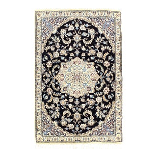 Pasargad DC Fine Hand Knotted Silk & Wool Nain Rug For Sale