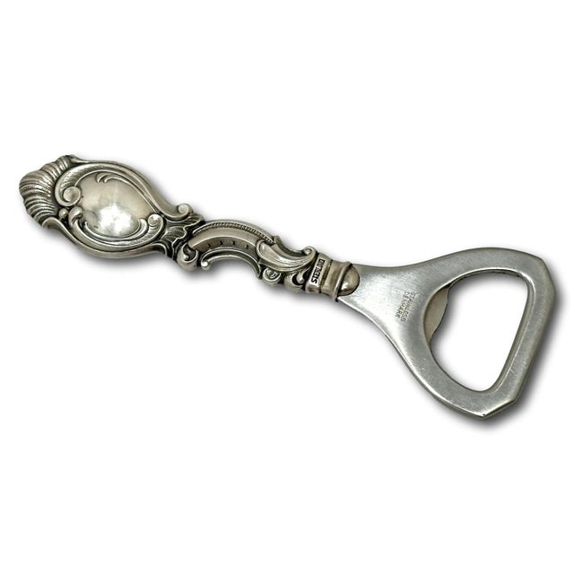 This Really is an Exceptionally Nice Looking and Fine Quality Vintage Sterling Silver Handle Bottle Opener. Circa Mid 20th...
