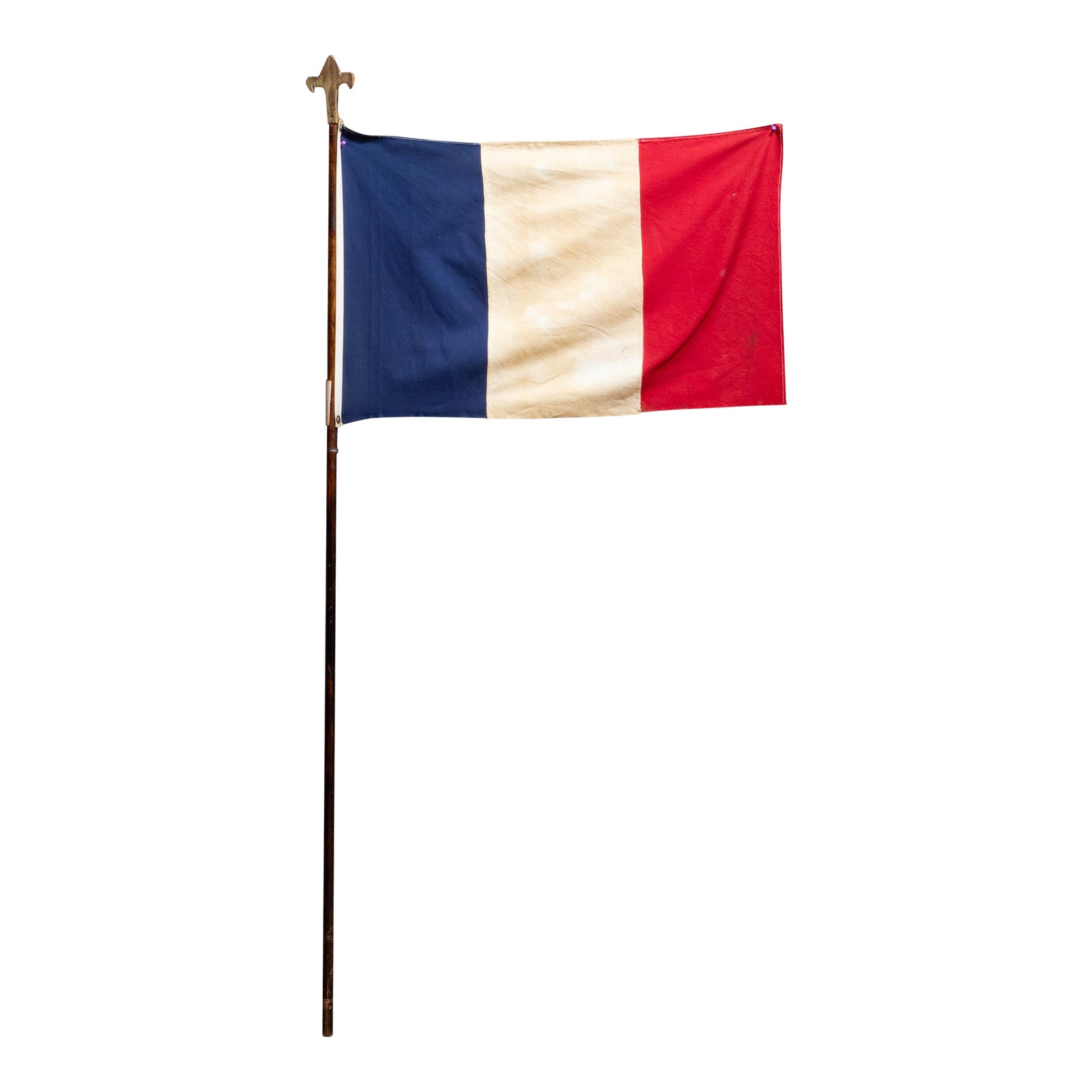 Antique French Flag With Fleur-De-Lis C.1800 | Chairish