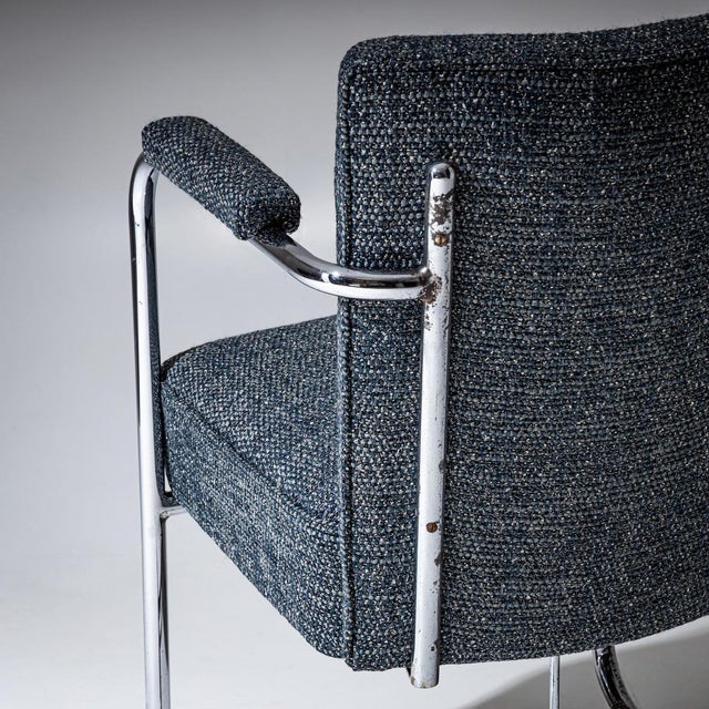 Silver Mid-Century Modern Lounge Chair, Italy, 1950s For Sale - Image 8 of 9