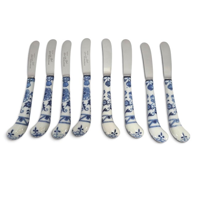 Blue Mid-20th Century House of Prill Blue Onion Porcelain Flatware, 49 Pieces For Sale - Image 8 of 18