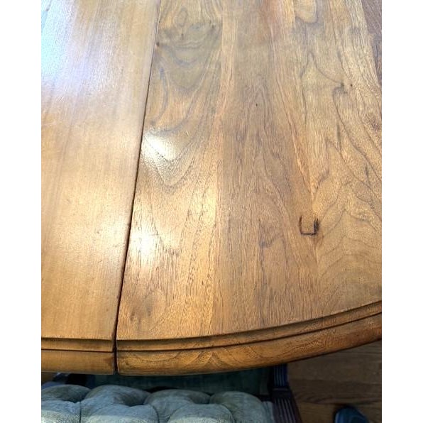 Queen Anne Antique Walnut Dining Room Table, Queen Anne Style, 8 Leaves For Sale - Image 3 of 17