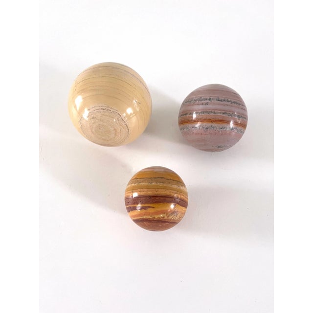 Vintage Banded Jasper Orbs - Set of 3 For Sale - Image 4 of 11