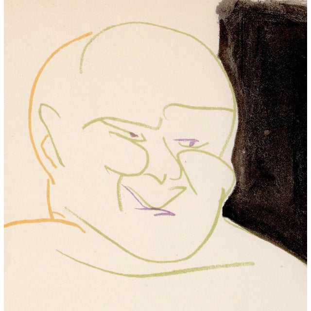 Pablo Picasso Pablo Picasso, Old Man and Young Woman (Self Portrait with a Nude Girl), Lithograph, 1954 For Sale - Image 4 of 8