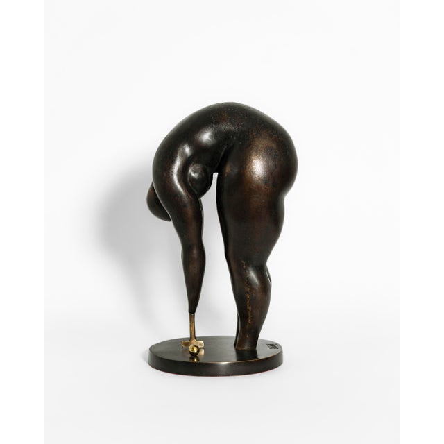 Contemporary "The Croquet Player" Contemporary Bronze Sculpture For Sale - Image 3 of 6