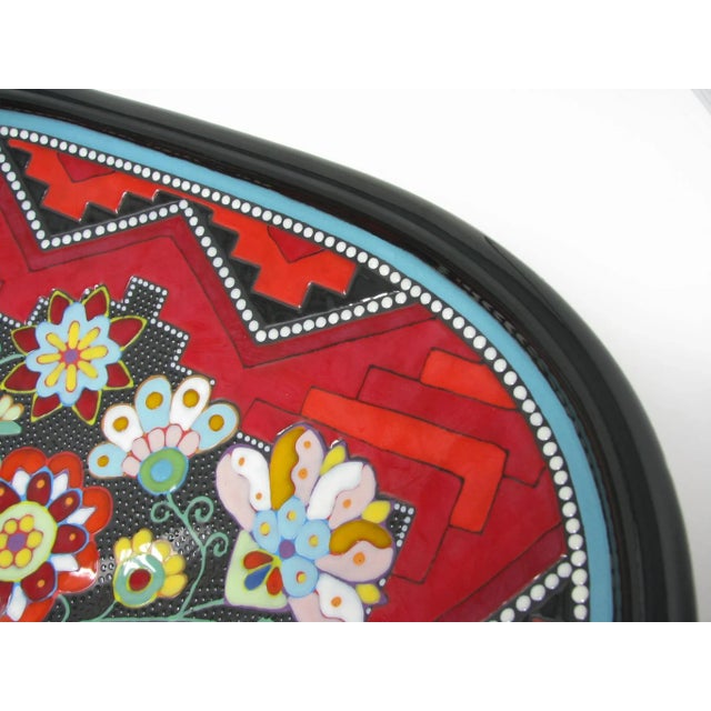 Clay Mesa Custom Hand-Crafted Decorative Pottery Plate Wall Décor With Floral Pattern For Sale In Chicago - Image 6 of 11