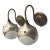 Vintage Mid-Century Modern Tulip Glass Wall Sconces, Pair For Sale