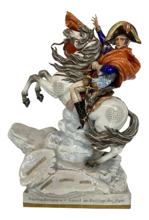 1950s Scheibe-Alsbach Porcelain of Napoleon Ride Over the Alps Figurine