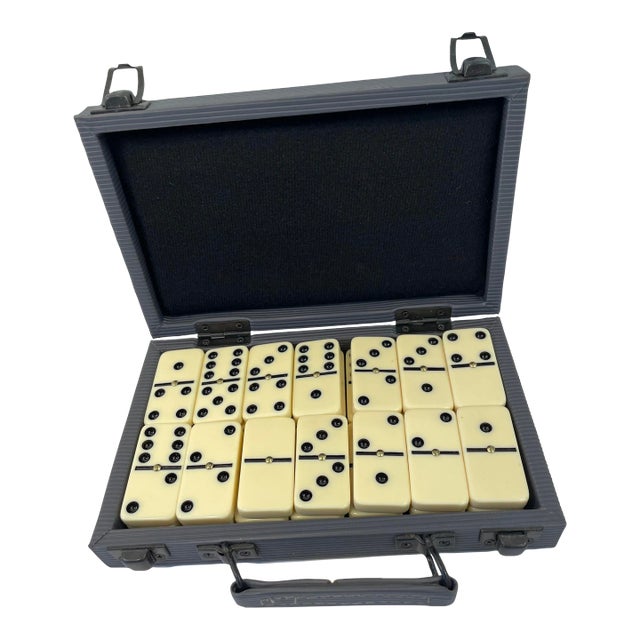 Vintage Boxed Set of Dominoes For Sale