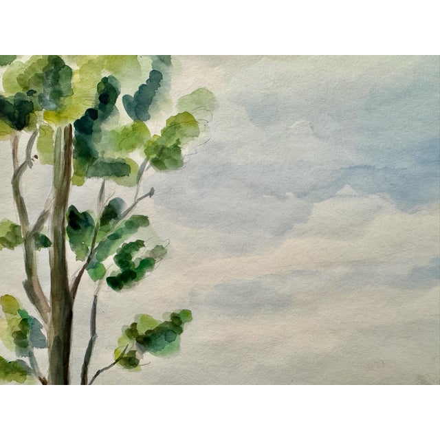 Henry Emil Salloch Original Watercolor on Paper Upland Pasture. For Sale - Image 4 of 7