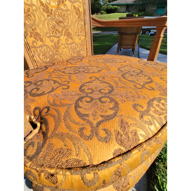 Statesville Chair Company 1960s Statesville Chair Co. Louis XVI High Backed Arm Chairs For Sale - Image 4 of 18