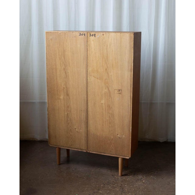 Danish Oak Bookcase Cabinet, C. 1970s For Sale - Image 10 of 14