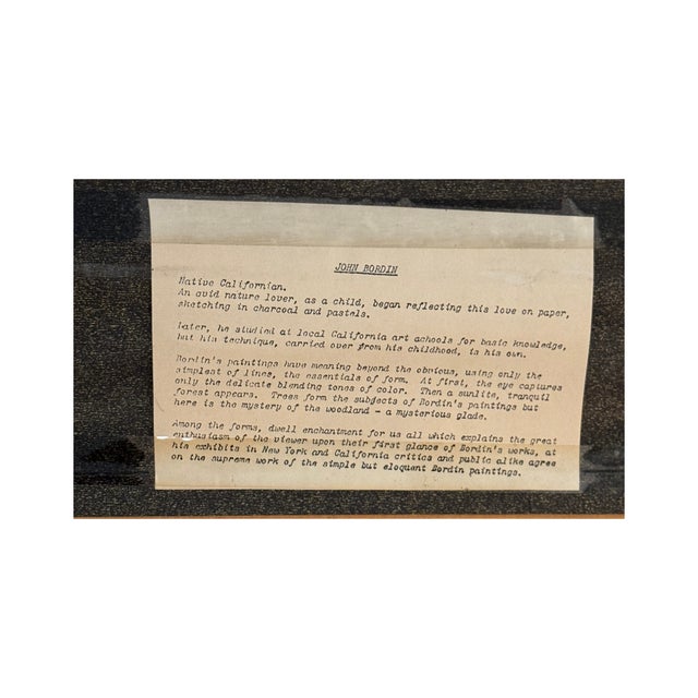 Vintage John Bordin “Woodland Patch” Framed Artwork For Sale - Image 4 of 17
