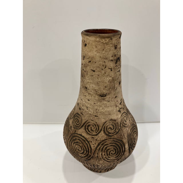 1950s West German Pottery Vase For Sale - Image 4 of 4
