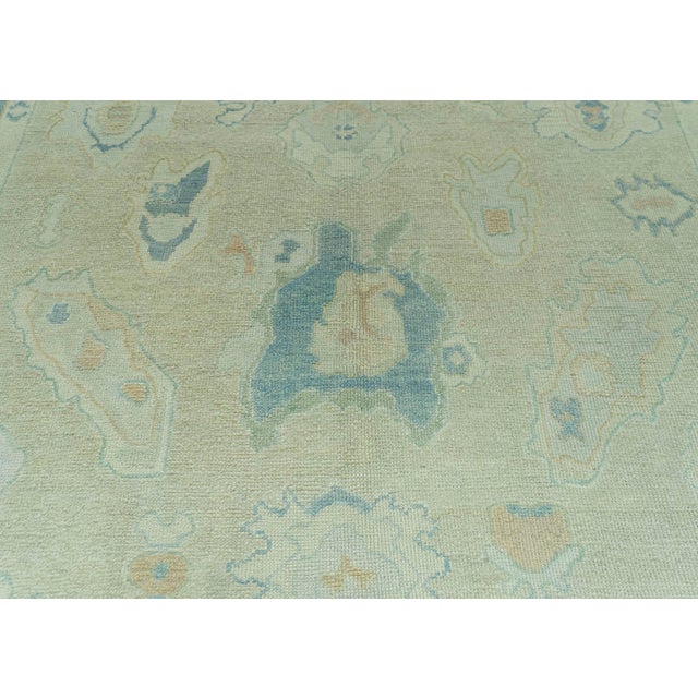 Turkish Turkish Oushak Rug 8' x 9'11" #19108 For Sale - Image 3 of 8