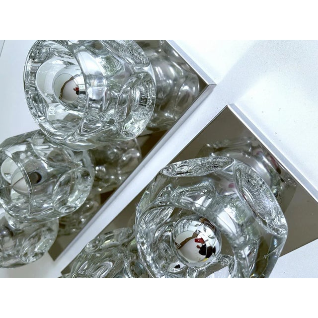 Large Glass Sconces from Peill & Putzler, 1970s, Set of 2 For Sale - Image 9 of 12