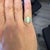 Green Mid 20th Century Gia Certified 9.46 Carat Green Cats Eye Chrysoberyl 14k Gold Art Deco Ring, Size 6.5 For Sale - Image 8 of 10