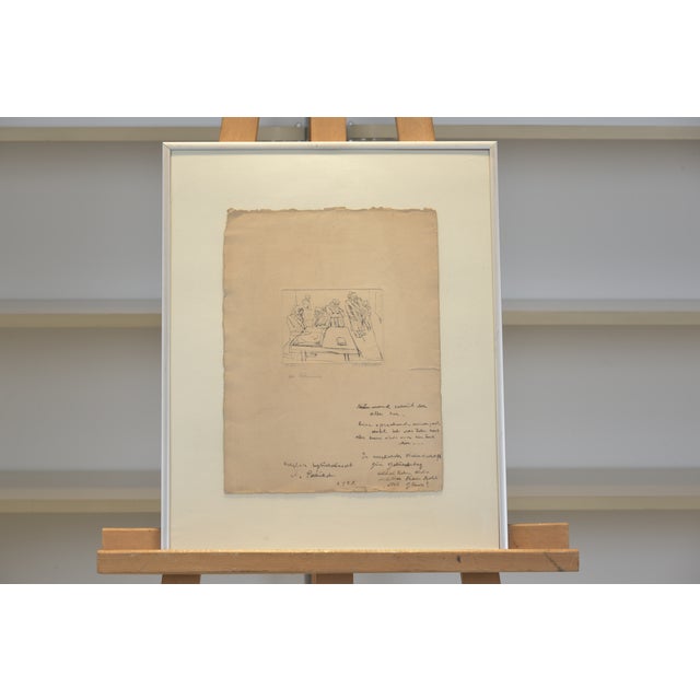 Der Träumer, Abraham Palukst, 1922, Etching with Dedication For Sale - Image 4 of 4