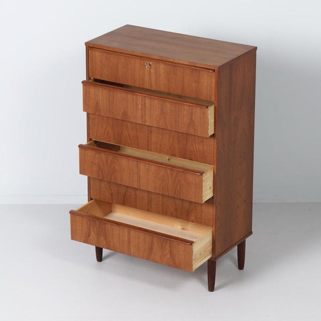 Brown Danish Teak Chest of Drawers, 1960s For Sale - Image 8 of 11