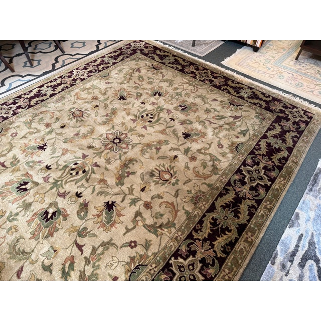 7ft 10in X 9ft 11in Hand Knotted Area Rug For Sale - Image 17 of 18