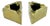 Modern Triangle Ashtrays in Brass, Set of 2 For Sale
