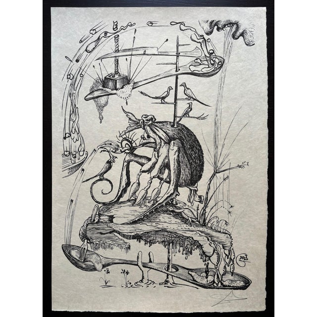 Salvador dali "l'inquisition" from "les songes drôlatiques de pantagruel" (the drolatic dreams of pantagruel) from the...