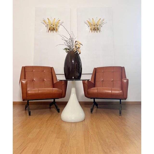 Glass Vintage Palmette Wall Light in Clear and Amber Glasses, 1990, Set of 2 For Sale - Image 7 of 17