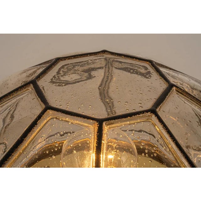 Iron and Clear Glass Flush Mount by Limburg, Germany, 1960s For Sale - Image 12 of 13